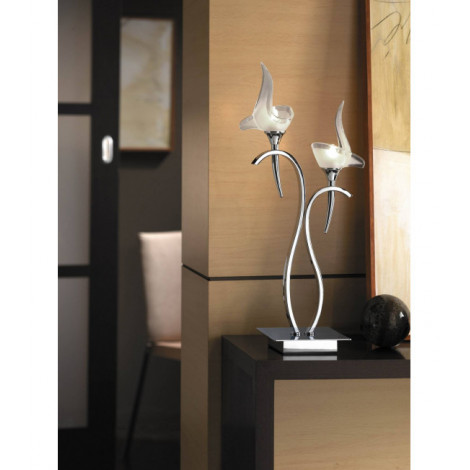 Lampe de Table Viena 2 Ampoules G9, chrome poli|Lampes à poser|Luminaire Center