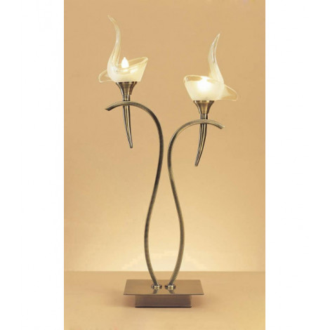 Lampe de Table Viena 2 Ampoules G9, laiton antique|Lampes à poser|Luminaire Center