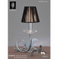 Lampe de Table Acanto 1 Ampoule E14, chrome poli avec Abat jour noir|Lampes à poser|Luminaire Center