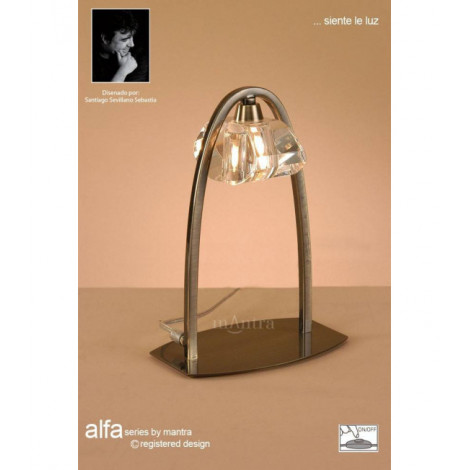 Lampe de table Alfa large 1 Ampoule G9, laiton antique|Lampes à poser|Luminaire Center