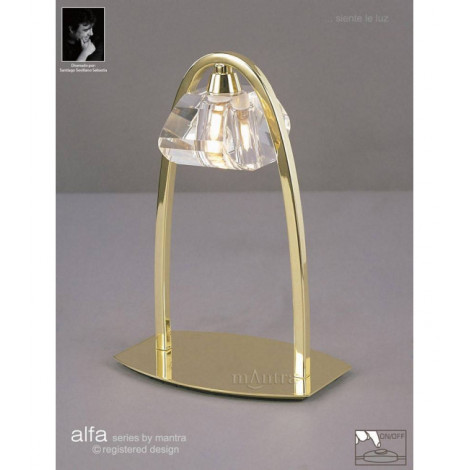 Lampe de table Alfa large 1 Ampoule G9, laiton poli|Lampes à poser|Luminaire Center
