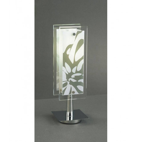 Lampe de Table Euphoria 1 Ampoule E27, chrome poli/blanc opal verre|Lampes à poser|Luminaire Center