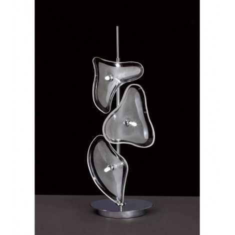 Lampe de Table Otto 3 Ampoules G4, chrome poli/verre dépoli|Lampes à poser|Luminaire Center