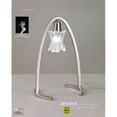 Lampe de Table Alaska 1 Ampoule G9, nickel satiné|Lampes à poser|Luminaire Center