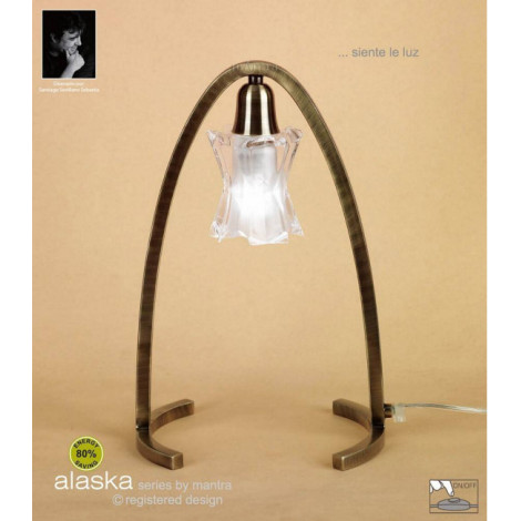 Lampe de Table Alaska 1 Ampoule G9, laiton antique|Lampes à poser|Luminaire Center