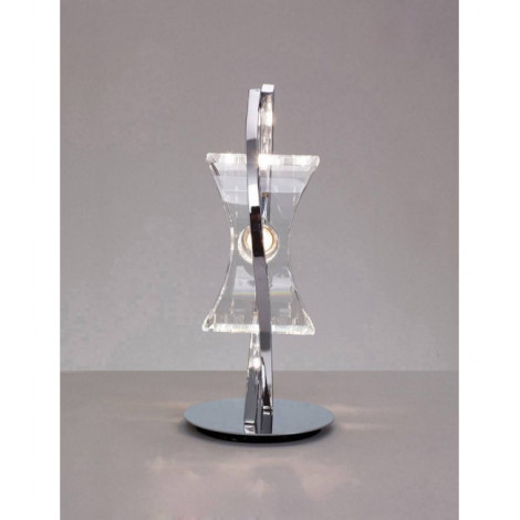 Lampe de Table Kromo 1 Ampoule G9 Looped Frame, chrome poli|Lampes à poser|Luminaire Center