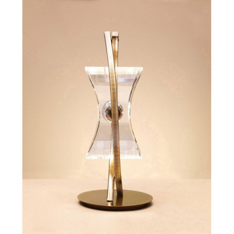 Lampe de Table Kromo 1 Ampoule G9 Looped Frame, laiton antique|Lampes à poser|Luminaire Center