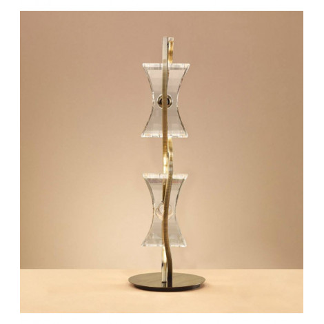 Lampe de Table Kromo 2 Ampoules G9 Looped Frame, laiton antique|Lampes à poser|Luminaire Center
