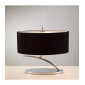 Lampe de Table Eve 2 Ampoules E27 Small, chrome poli avec Abat jour noir ovale|Lampes à poser|Luminaire Center