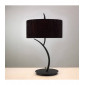 Lampe de Table Eve 2 Ampoules E27 Large, anthracite avec Abat jour noir rond|Lampes à poser|Luminaire Center