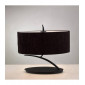 Lampe de Table Eve 2 Ampoules E27 Small, anthracite avec Abat jour noir ovale|Lampes à poser|Luminaire Center