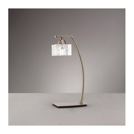 Lampe de Table Zen 1 Ampoule G9, nickel satiné|Lampes à poser|Luminaire Center