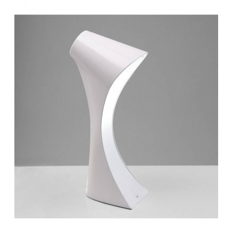 Lampe de Table Ora 1 Ampoule E27, blanc brillant/arylique blanc/chrome poli|Lampes à poser|Luminaire Center