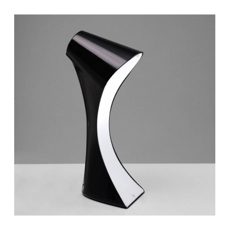 Lampe de Table Ora 1 Ampoule E27, noir brillant/arylique blanc/chrome poli|Lampes à poser|Luminaire Center