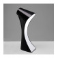 Lampe de Table Ora 1 Ampoule E27, noir brillant/arylique blanc/chrome poli|Lampes à poser|Luminaire Center