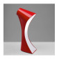 Lampe de Table Ora 1 Ampoule E27, rouge brillant/arylique blanc/chrome poli|Lampes à poser|Luminaire Center