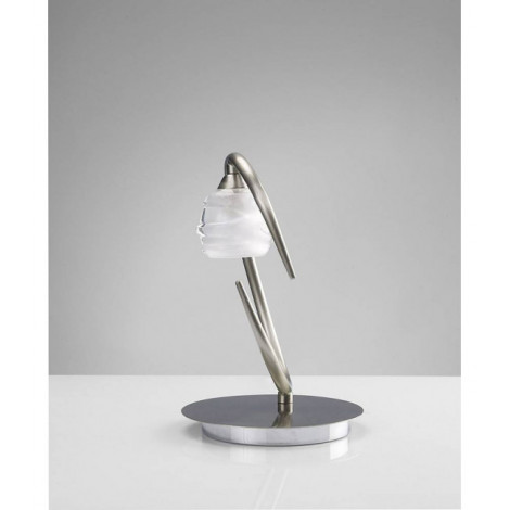 Lampe de Table Loop 1 Ampoule G9 ECO, nickel satiné|Lampes à poser|Luminaire Center