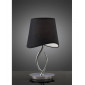 Lampe de Table Ninette 1 Ampoule E14 Small, chrome poli avec Abat jour noir|Lampes à poser|Luminaire Center