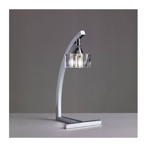Lampe de Table Cuadrax 1 Ampoule G9, chrome poli|Lampes à poser|Luminaire Center