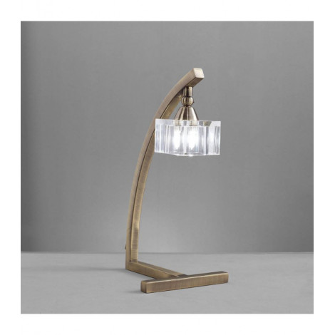 Lampe de table Cuadrax 1 Ampoule G9, laiton antique|Lampes à poser|Luminaire Center