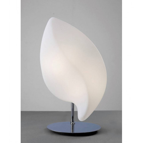 Lampe de Table Natura 2 Ampoules E27 Small Indoor, chrome poli/blanc opal|Lampes à poser|Luminaire Center