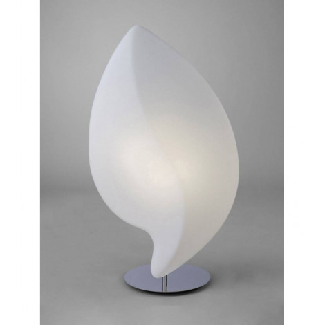 Lampe de Table Natura 2 Ampoules E27 Large Indoor, chrome poli/blanc opal|Lampes à poser|Luminaire Center