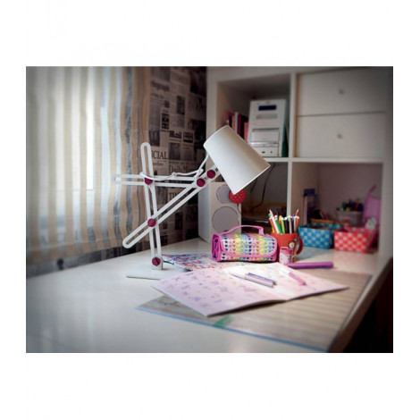 Lampe de Table Looker 1 Ampoule E27, blanc mat/violet|Lampes à poser|Luminaire Center