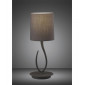 Lampe de Table Lua 1 Ampoule E27, Small gris cendré avec Abat jour gris cendré|Lampes à poser|Luminaire Center