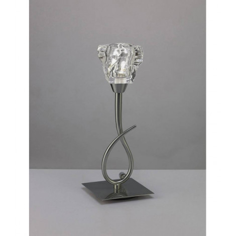 Lampe de Table Iku 1 Ampoule G9, nickel satiné|Lampes à poser|Luminaire Center