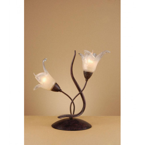Lampe de Table Florida 2 Ampoules E14, marron/noir oxydé|Lampes à poser|Luminaire Center