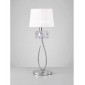 Lampe de Table Loewe 1 Ampoule E27 Big, chrome poli avec Abat jour blanc|Lampes à poser|Luminaire Center