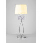 Lampe de Table Loewe 1 Ampoule E27 Big, chrome poli avec Abat jour crème|Lampes à poser|Luminaire Center