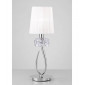Lampe de Table Loewe 1 Ampoule E27 Small, chrome poli avec Abat jour blanc|Lampes à poser|Luminaire Center