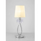 Lampe de Table Loewe 1 Ampoule E27 Small, chrome poli avec Abat jour crème|Lampes à poser|Luminaire Center
