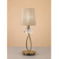 Lampe de Table Loewe 1 Ampoule E14 Small, laiton antique avec Abat jour bronze|Lampes à poser|Luminaire Center