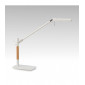 Lampe de Table Phuket 1 Ampoule 7W LED 3000K, 600lm, blanc mat/hêtre/chrome poli|Lampes à poser|Luminaire Center