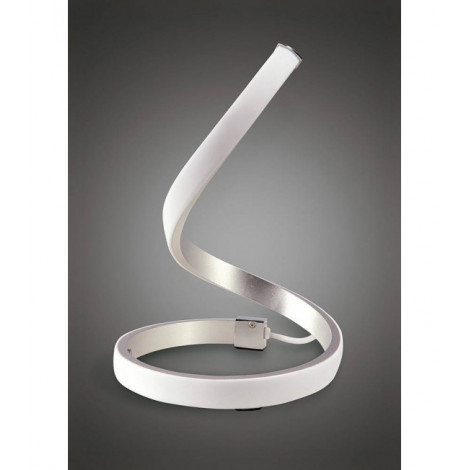Lampe de Table Nur 15W LED 3000K, 1200lm, argent/acrylique givré/chrome poli|Lampes à poser|Luminaire Center