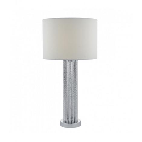 Lampe de table Lazio argent et blanc 1 ampoule|Lampes à poser|Luminaire Center