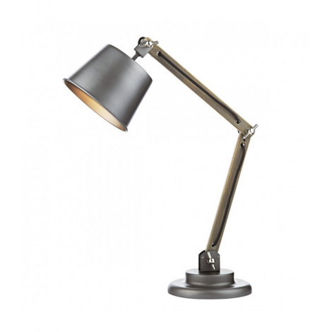 Lampe de table Arken gris satiné et bois 1 ampoule|Lampes à poser|Luminaire Center