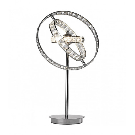 Lampe de table Eternity cristal et chrome poli 4 ampoules|Lampes à poser|Luminaire Center