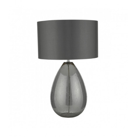 Lampe de table Rain fumé et chrome poli 1 ampoule|Lampes à poser|Luminaire Center