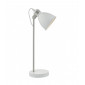 Lampe de table Frederick blanc et chrome satiné 1 ampoule|Lampes à poser|Luminaire Center