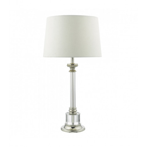 Lampe de table Krona nicke poli et cristal 1 ampoule|Lampes à poser|Luminaire Center