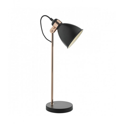 Lampe de table Frederick noir et cuivre 1 ampoule|Lampes à poser|Luminaire Center