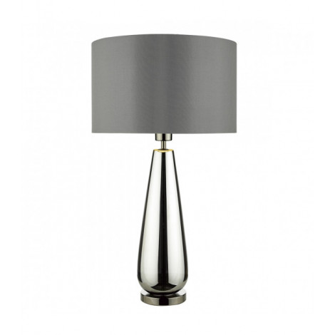 Lampe de table Pablo chrome noir et fumé 1 ampoule|Lampes à poser|Luminaire Center