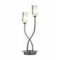 Lampe de table Morgan chrome noir et verre 2 ampoules|Lampes à poser|Luminaire Center