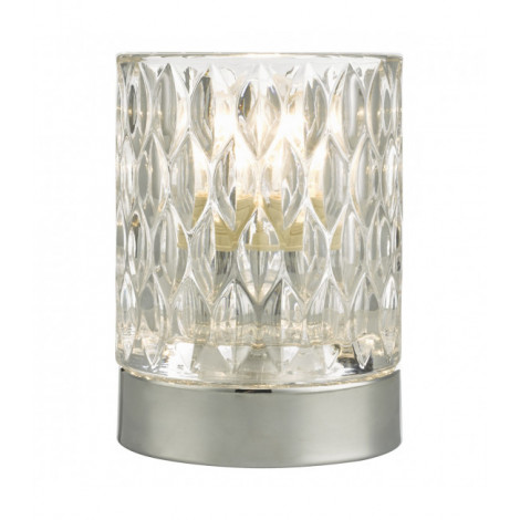 Lampe de table Jill chrome poli et verre 1 ampoule|Lampes à poser|Luminaire Center