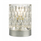 Lampe de table Jill chrome poli et verre 1 ampoule|Lampes à poser|Luminaire Center