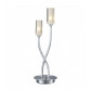 Lampe de table Morgan chrome satiné et verre 2 ampoules|Lampes à poser|Luminaire Center