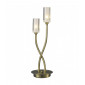 Lampe de table Morgan laiton antique et verre 2 ampoules|Lampes à poser|Luminaire Center